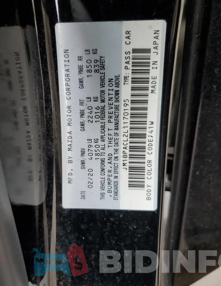 JM1BPACL2L1170195 Photo# 12