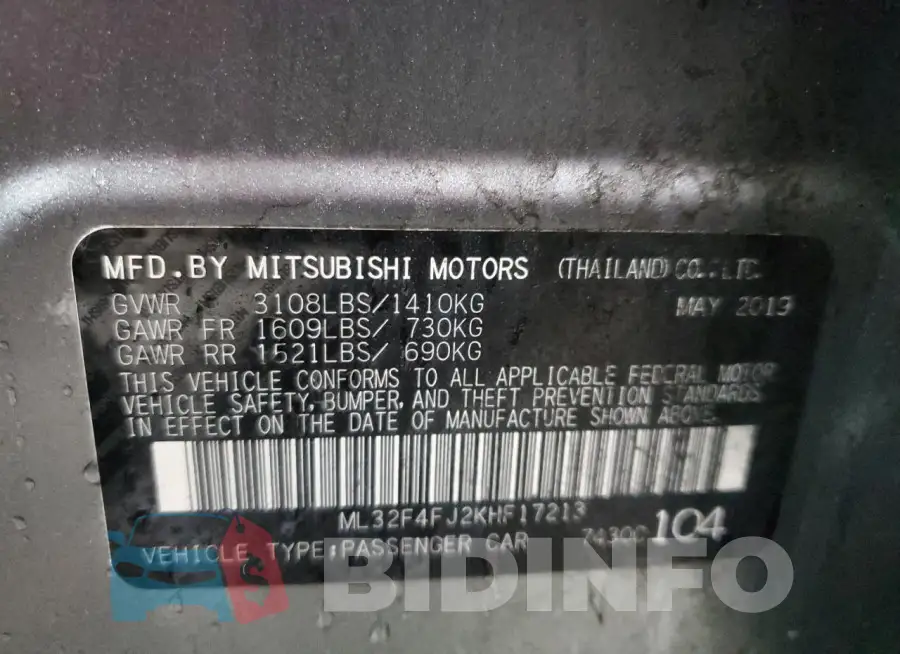 ML32F4FJ2KHF17213 Photo# 12