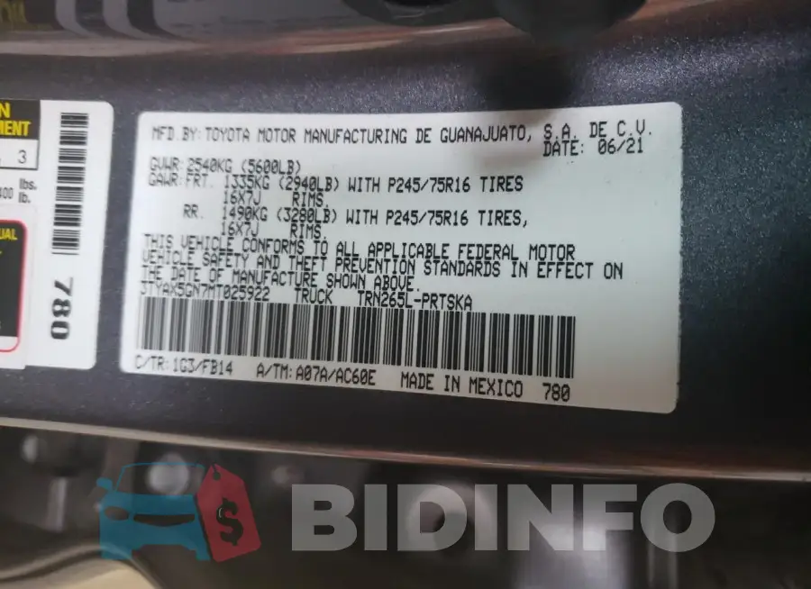 3TYAX5GN7MT025922 Photo# 12