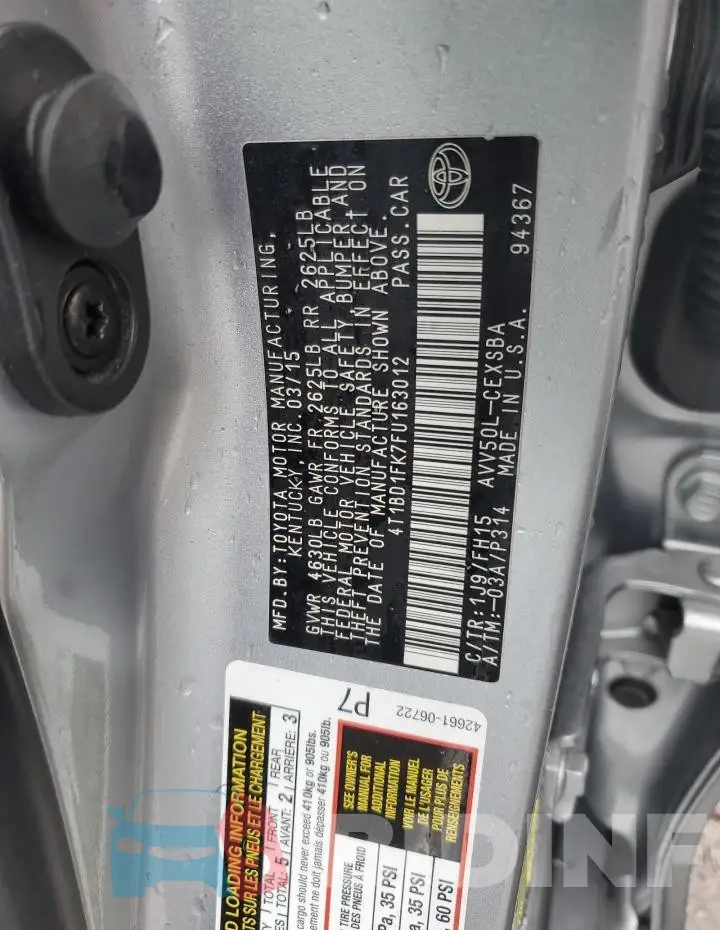 4T1BD1FK7FU163012 Photo# 12