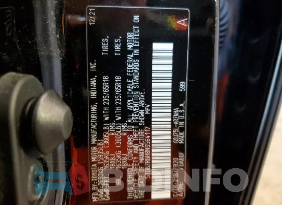 5TDBZRBH8NS564117 Photo# 14