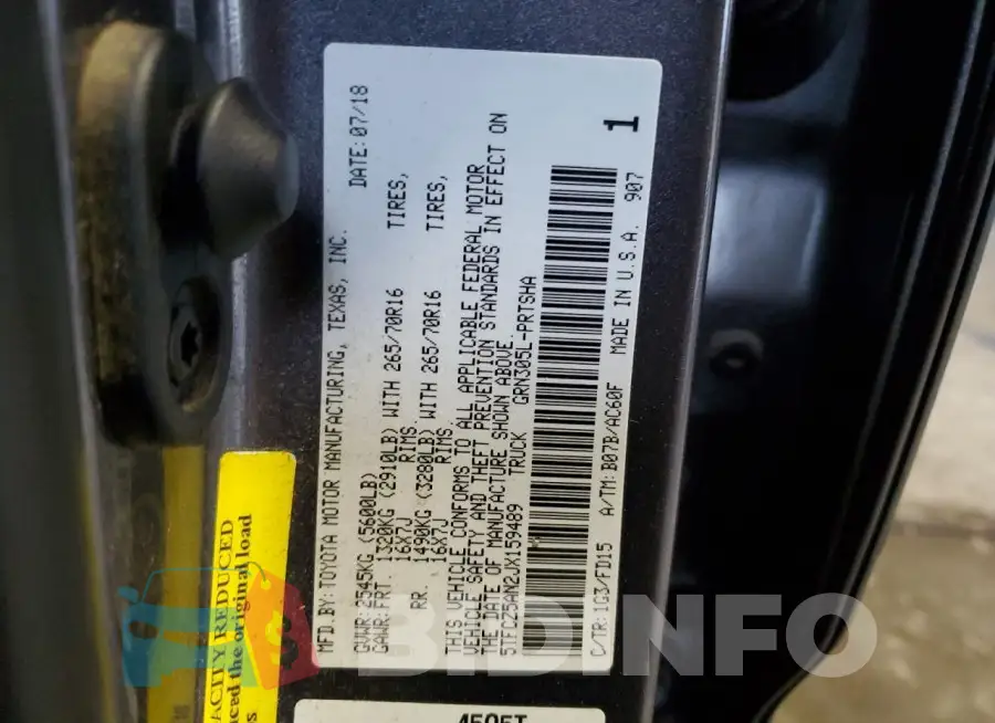 5TFCZ5AN2JX159489 Photo# 12
