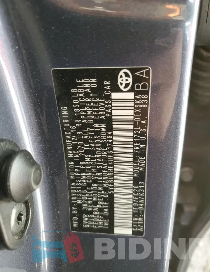 5YFBURHE4HP617484 Photo# 13