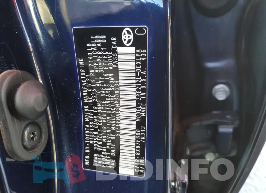 5YFEPMAE2MP208234 Photo# 13