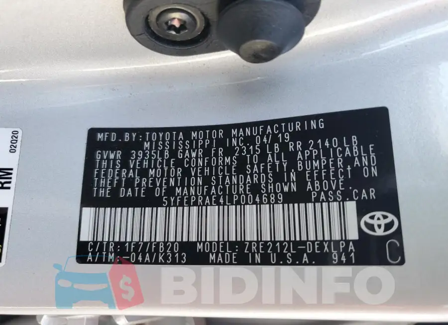 5YFEPRAE4LP004689 Photo# 12