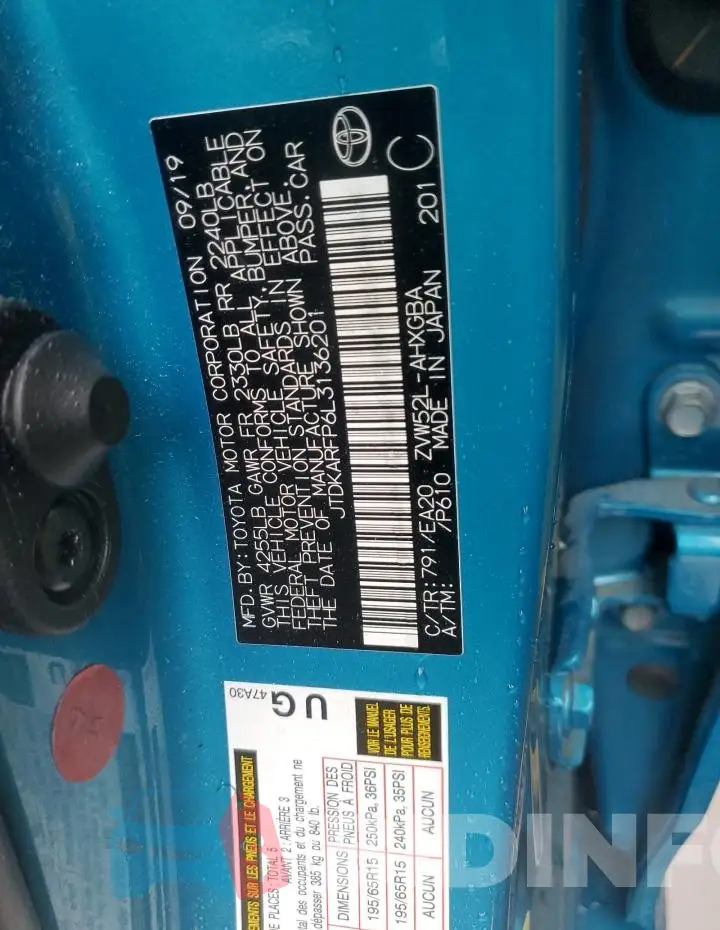 JTDKARFP6L3136201 Photo# 12