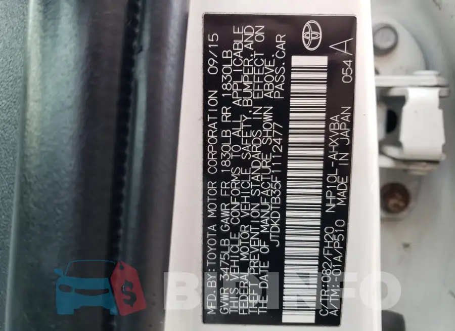 JTDKDTB35F1112477 Photo# 12