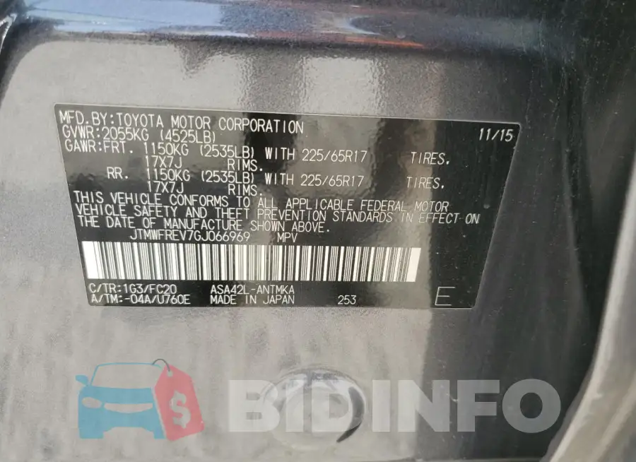 JTMWFREV7GJ066969 Photo# 13
