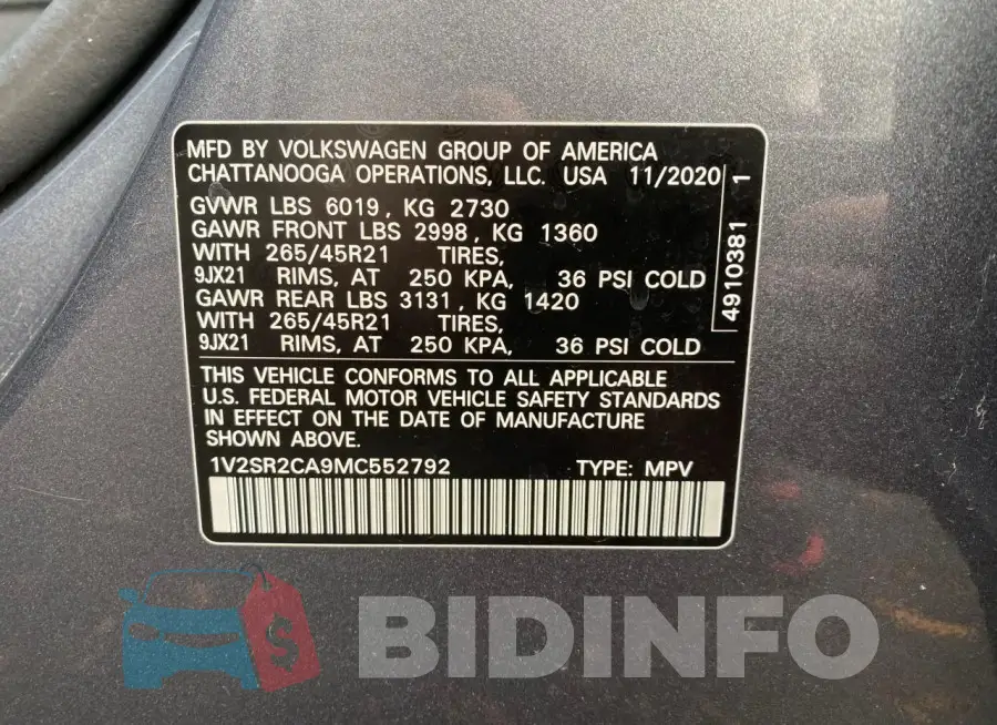 1V2SR2CA9MC552792 Photo# 10