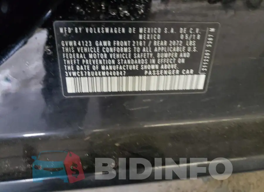 3VWC57BU8KM040847 Photo# 12