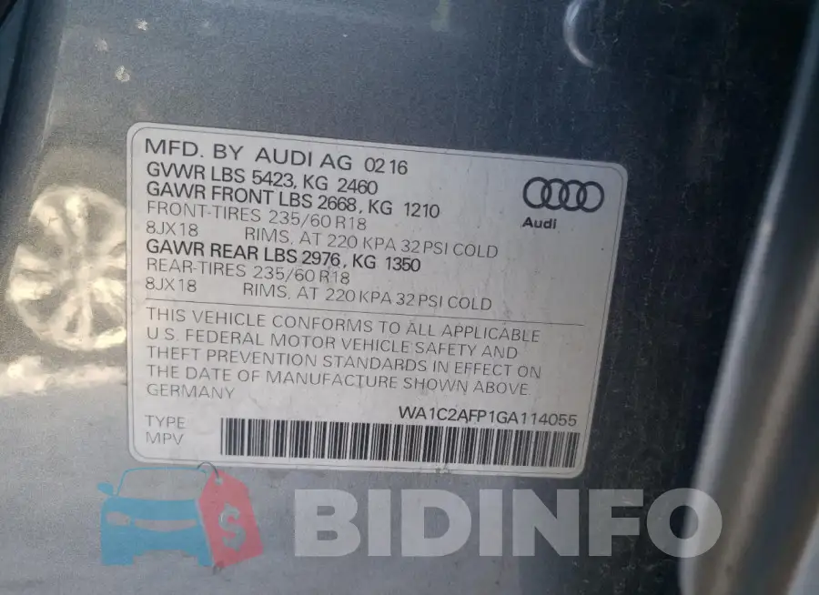 WA1C2AFP1GA114055 Photo# 13