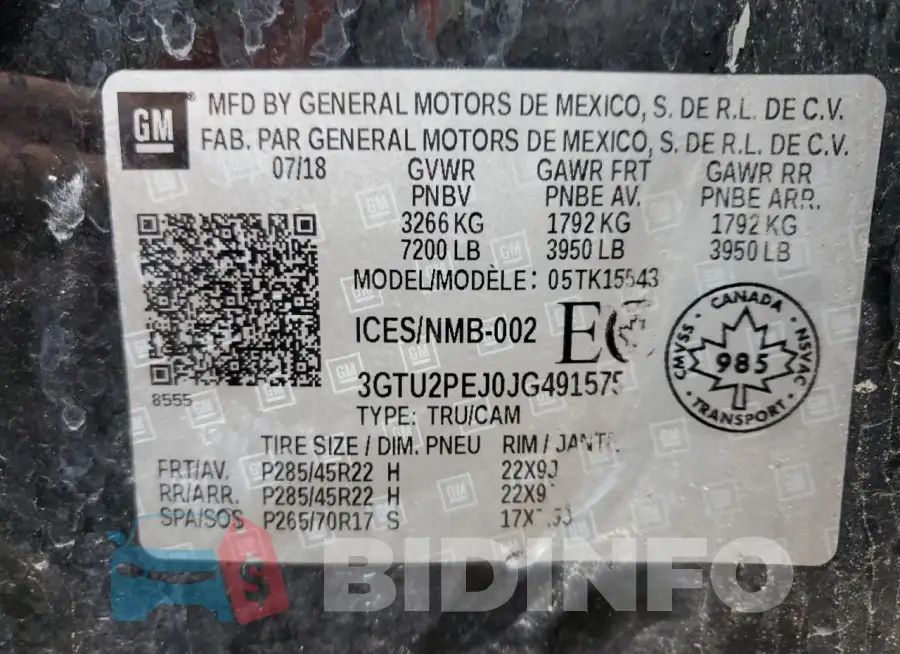 3GTU2PEJ0JG491575 Photo# 12
