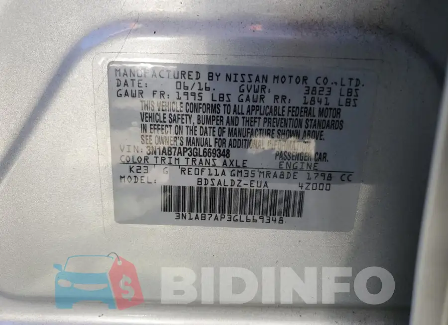 3N1AB7AP3GL669348 Photo# 13