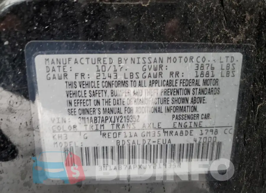 3N1AB7APXJY219352 Photo# 12
