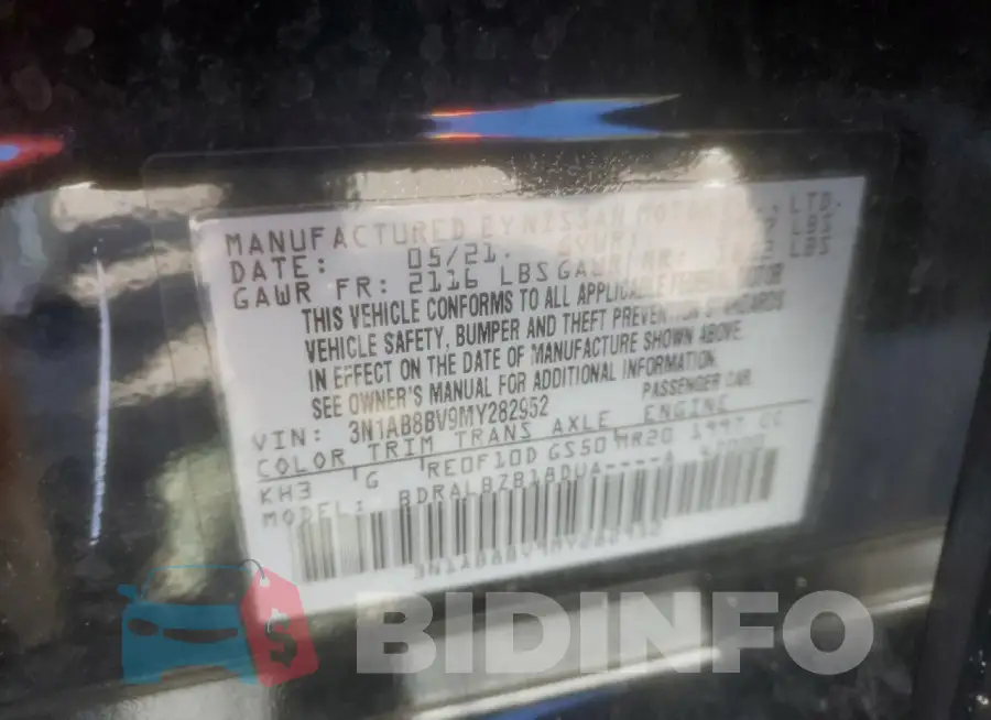 3N1AB8BV9MY282952 Photo# 13