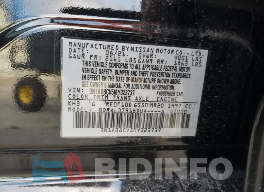 3N1AB8CV5MY323737 Photo# 12