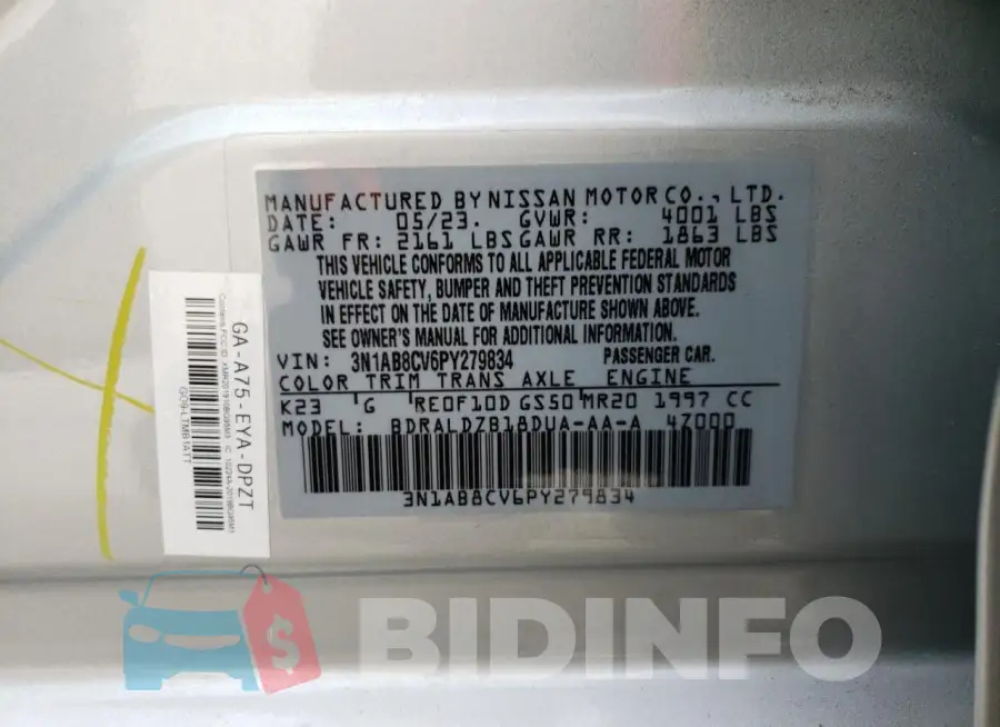 3N1AB8CV6PY279834 Photo# 12