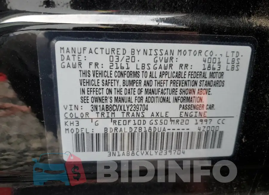 3N1AB8CVXLY239704 Photo# 12