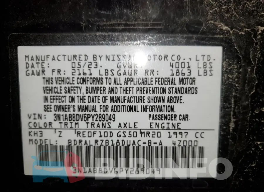 3N1AB8DV6PY289049 Photo# 13