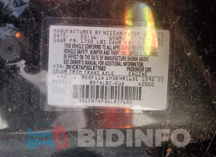 3N1CN7AP3GL877682 Photo# 12