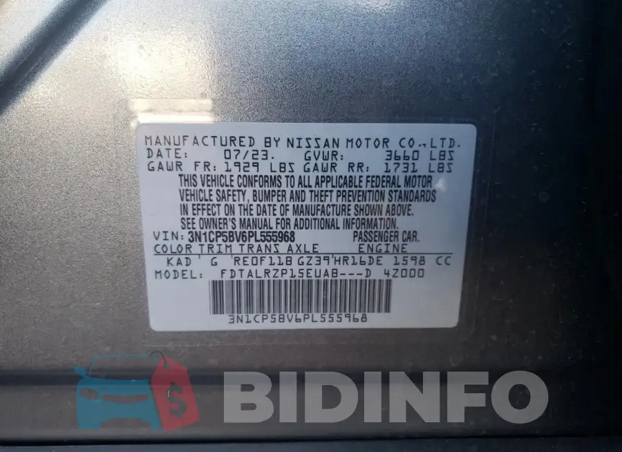 3N1CP5BV6PL555968 Photo# 12