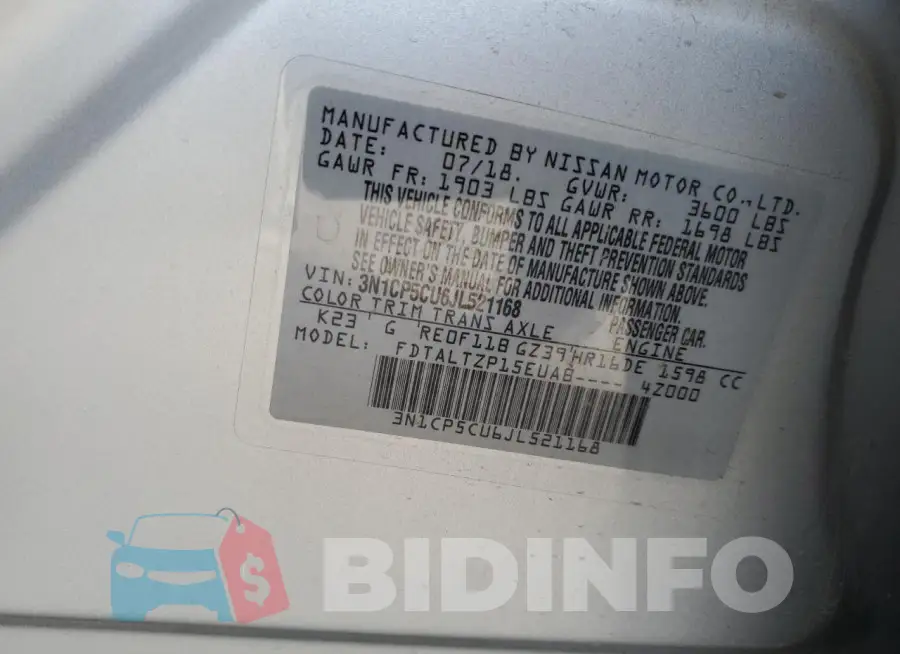 3N1CP5CU6JL521168 Photo# 13