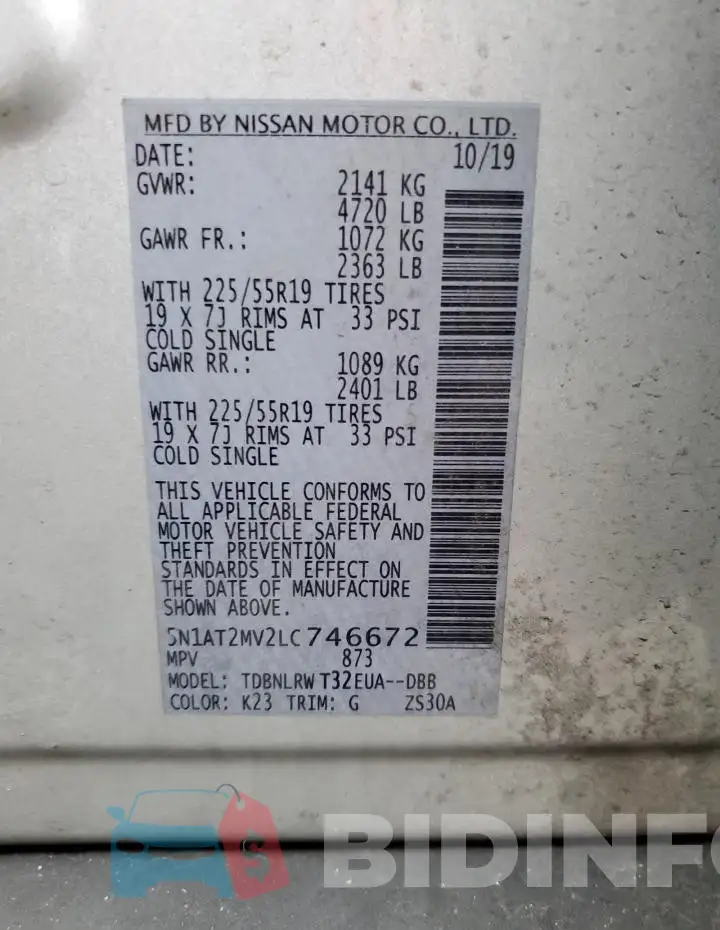 5N1AT2MV2LC746672 Photo# 14