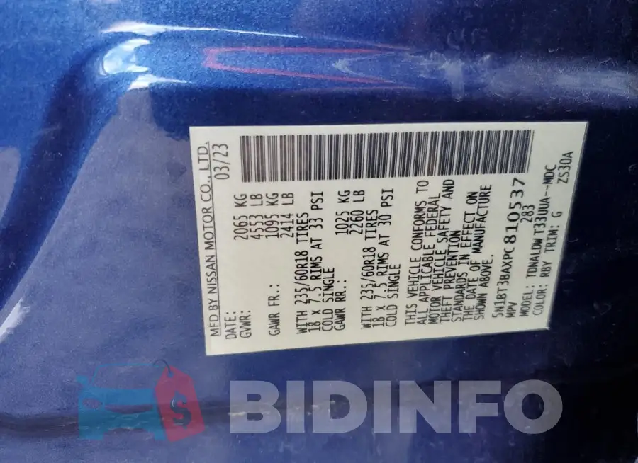 5N1BT3BAXPC810537 Photo# 12