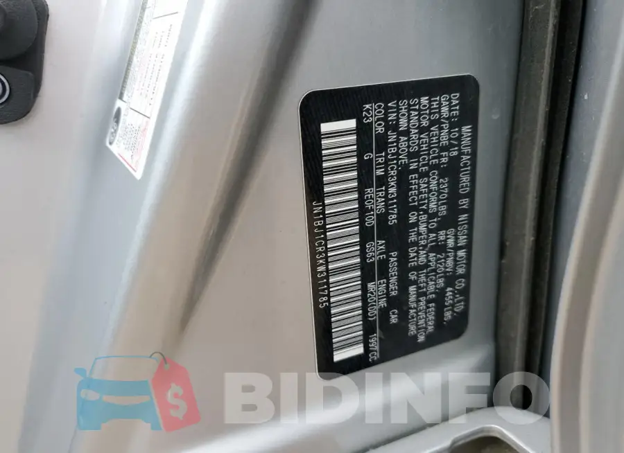 JN1BJ1CR3KW311785 Photo# 12