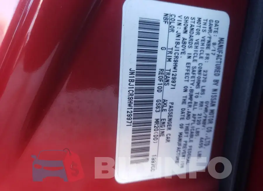 JN1BJ1CR9HW129971 Photo# 12