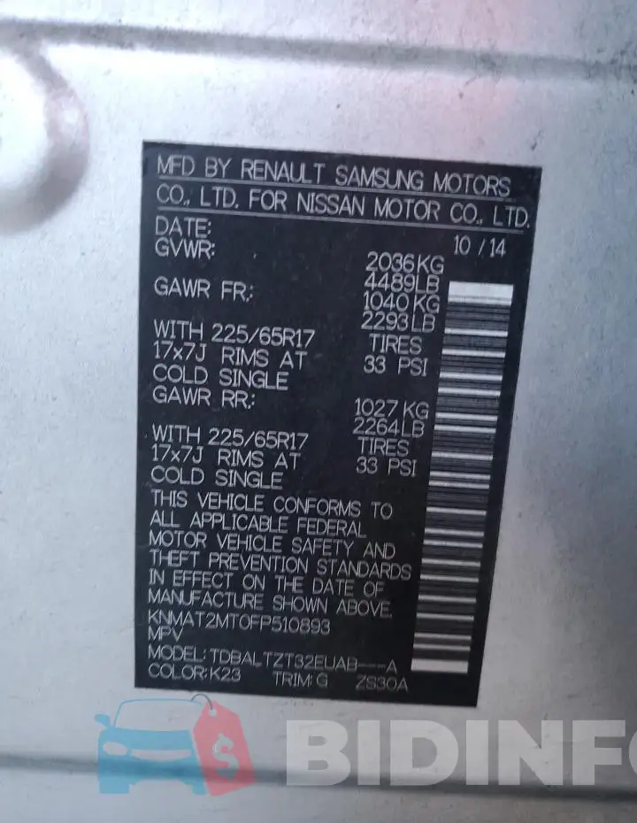 KNMAT2MT0FP510893 Photo# 12