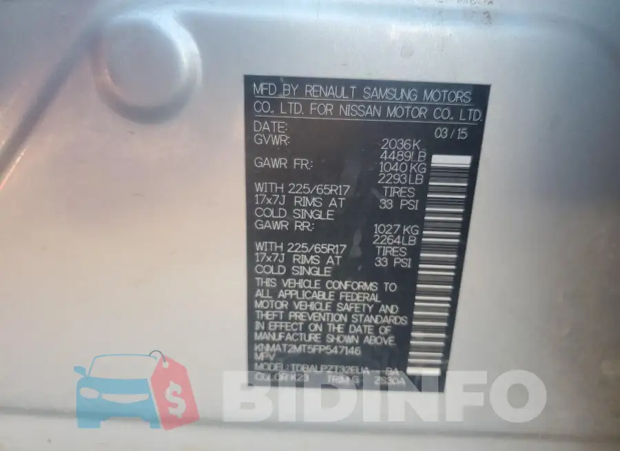 KNMAT2MT5FP547146 Photo# 12