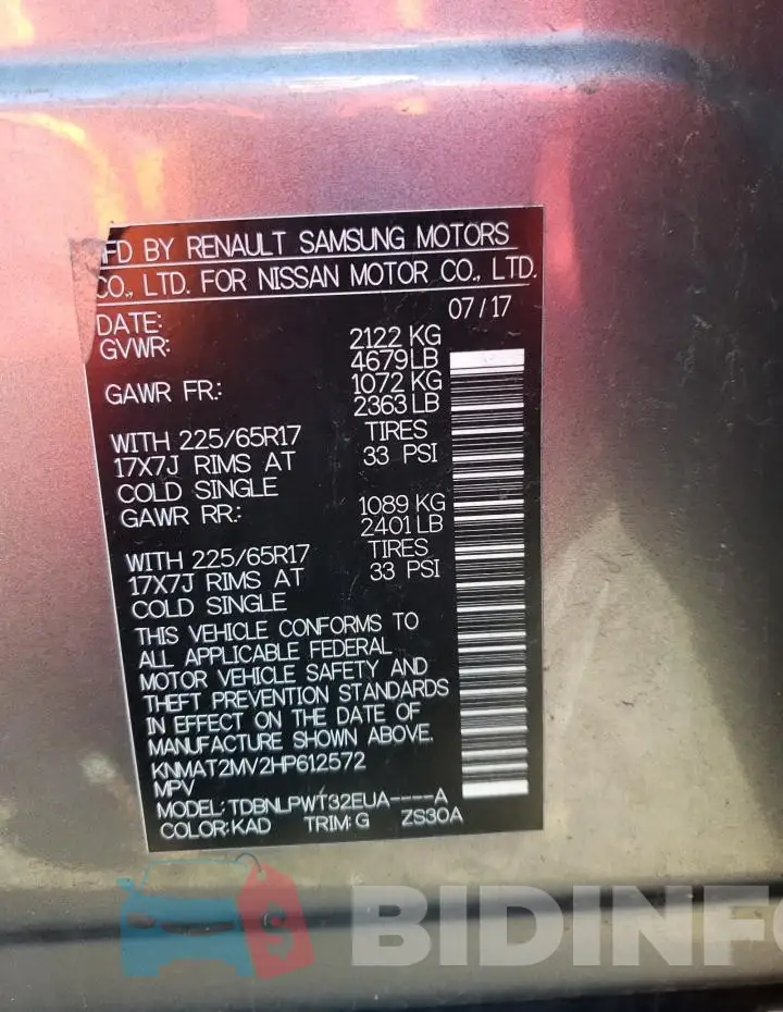 KNMAT2MV2HP612572 Photo# 12