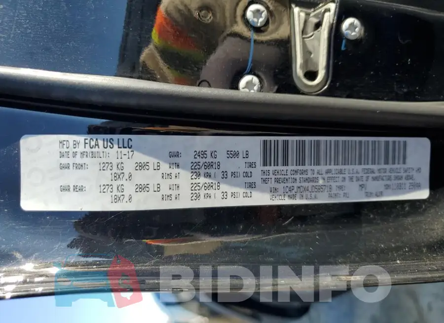 1C4PJMDX4JD585718 Photo# 13