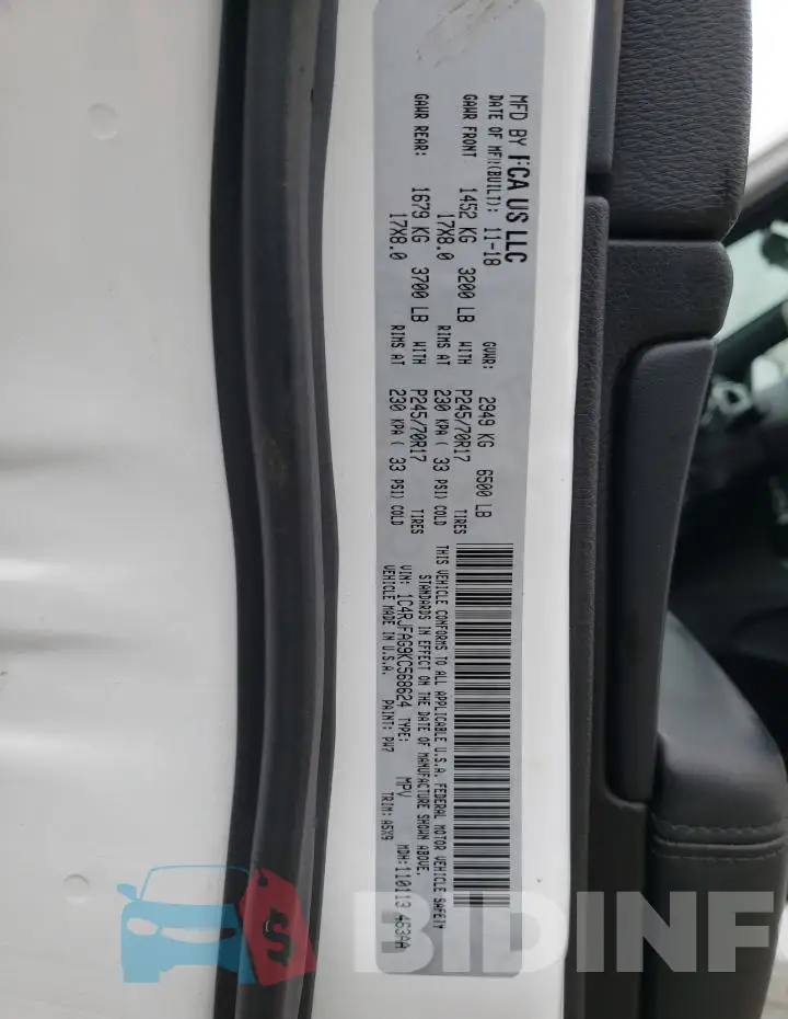 1C4RJFAG9KC568624 Photo# 14