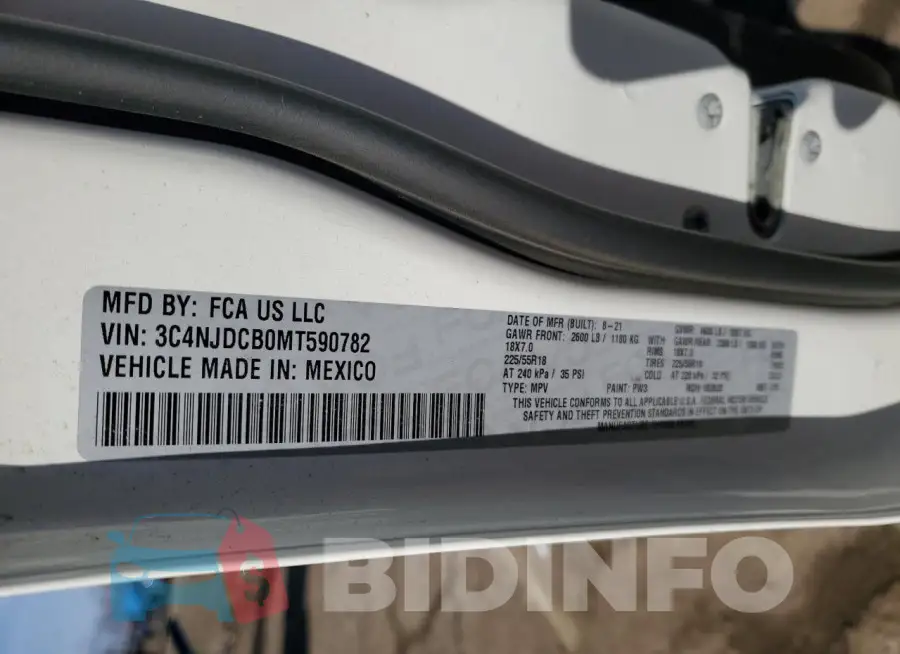 3C4NJDCB0MT590782 Photo# 12