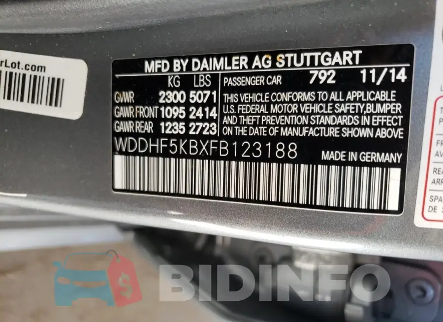 WDDHF5KBXFB123188 Photo# 12