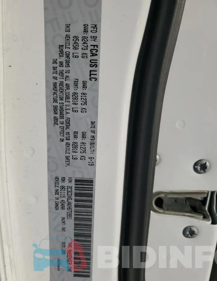 2C3CDXGJ4KH672851 Photo# 13