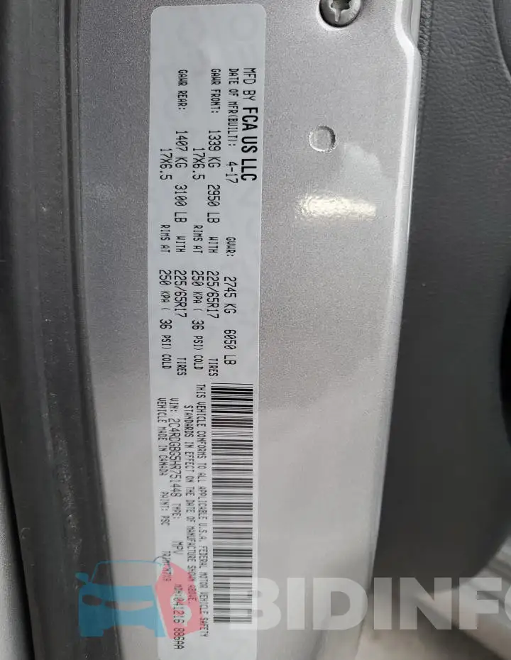 2C4RDGBG5HR751448 Photo# 14
