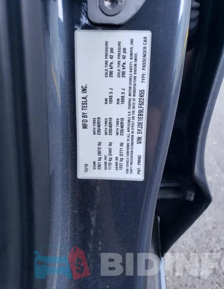 5YJ3E1EB9LF622455 Photo# 12