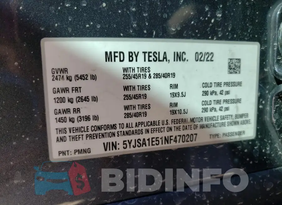 5YJSA1E51NF470207 Photo# 13