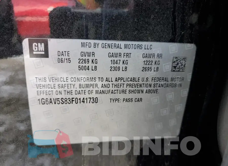 1G6AV5S83F0141730 Photo# 12