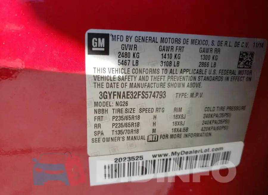 3GYFNAE32FS574793 Photo# 12