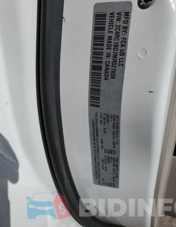 2C4RC1BG7MR527608 Photo# 13