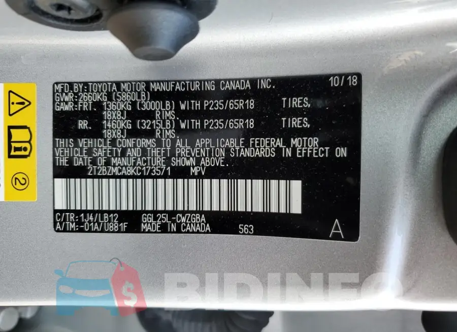 2T2BZMCA8KC173571 Photo# 13