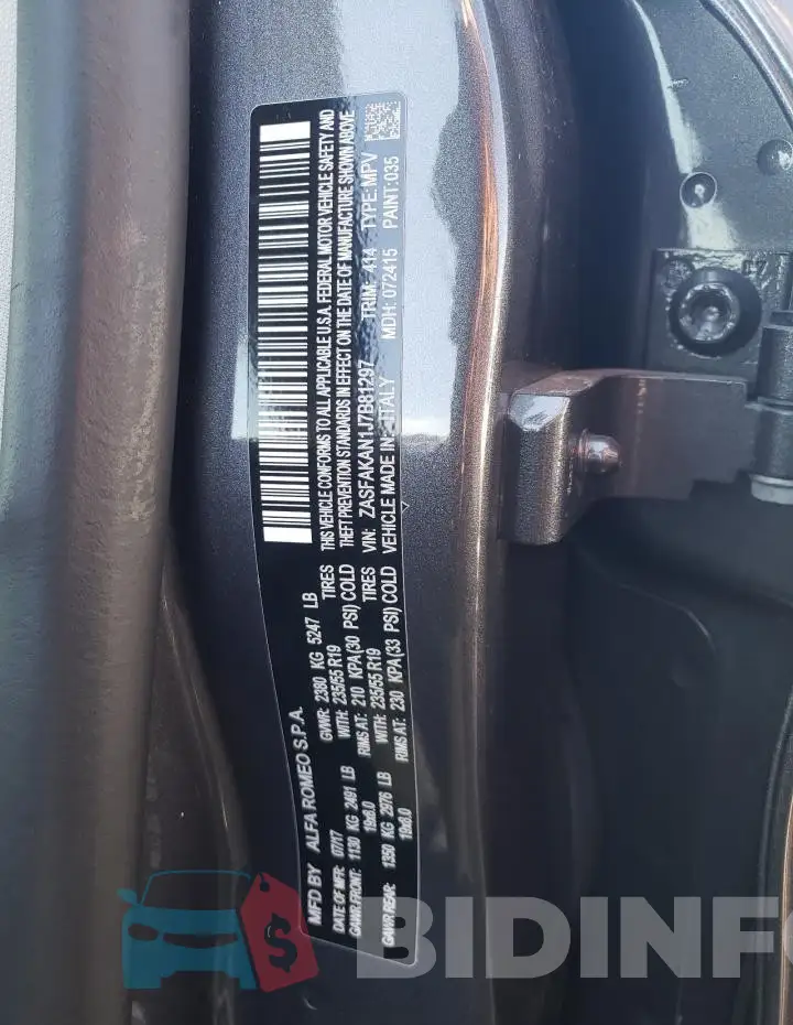 ZASFAKAN1J7B81297 Photo# 12