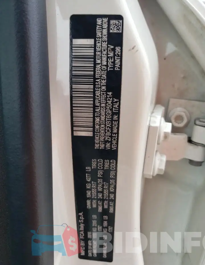ZFBCFXBT6GP504214 Photo# 14