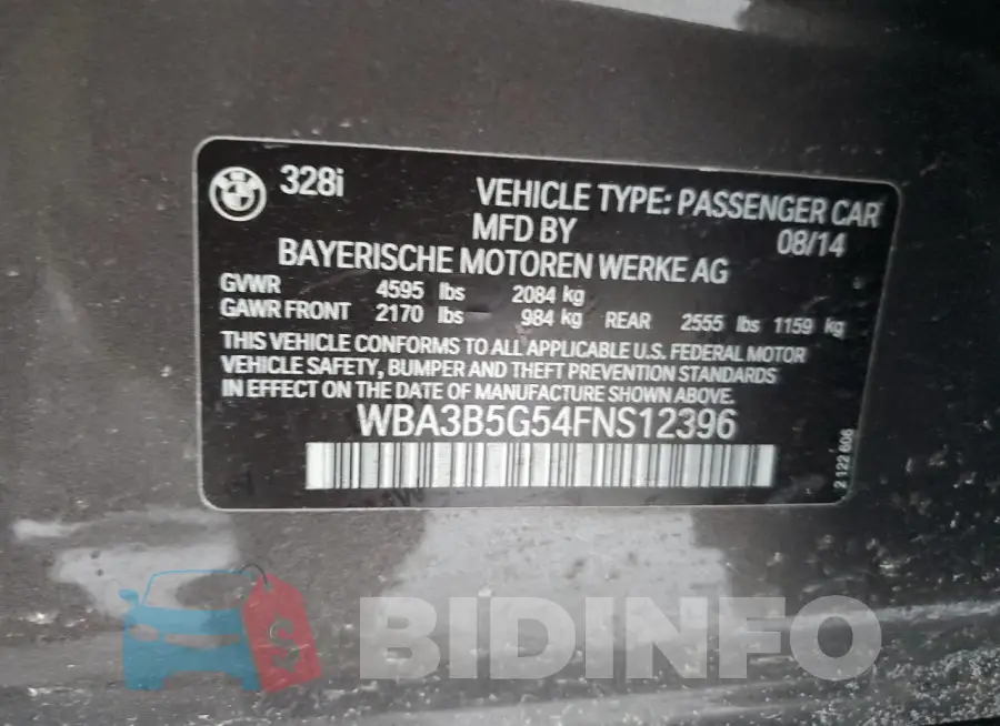 WBA3B5G54FNS12396 Photo# 13