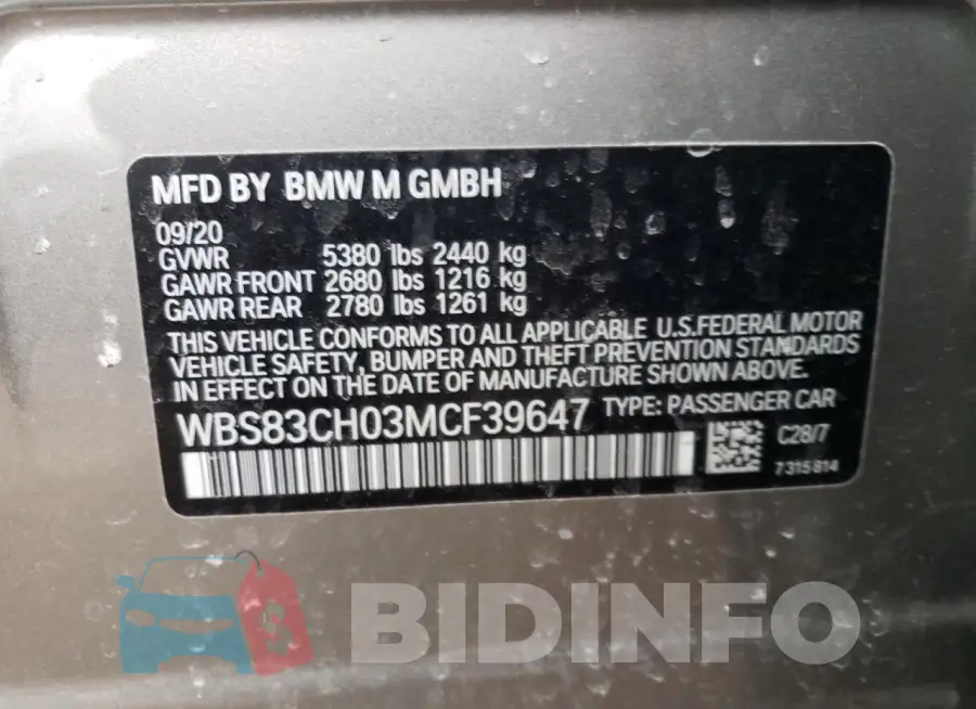 WBS83CH03MCF39647 Photo# 12