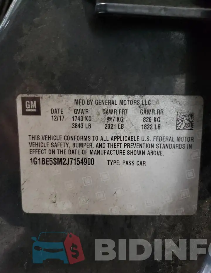 1G1BE5SM2J7154900 Photo# 12
